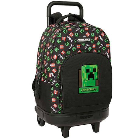 Sac à dos à roulettes minecraft creeper 45 cm trolley haut de gamme Multicolore 1 - vertbaudet enfant 
