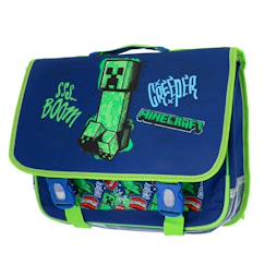 Cartable minecraft creeper boom 41 cm haut de gamme  - vertbaudet enfant
