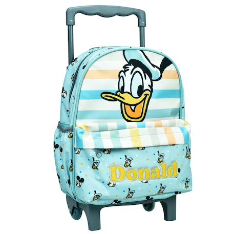 Sac à roulettes maternelle donald et mickey 30 cm - trolley scolaire enfant Bleu / jaune / blanc 1 - vertbaudet enfant 