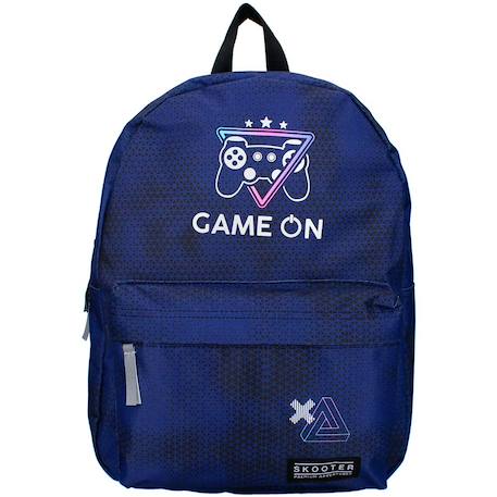 Sac à dos scolaire skooter 'game on' - forme borne - 39 cm Bleu marine 4 - vertbaudet enfant 