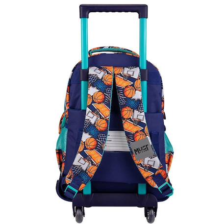 Sac à dos chariot 45 cm nba all star – 3 compartiments zippés Bleu / orange / clair / bleu 2 - vertbaudet enfant 