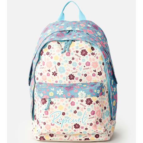 Sac à dos scolaire double dome rip curl 2 poches zippées 42 cm Blanc / rose / clair / gris 2 - vertbaudet enfant 