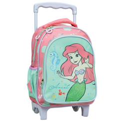 Sac à dos à roulettes maternelle fille - licence disney princess ariel - compact  - vertbaudet enfant