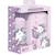 Kit repas enfant licorne 2 pièces boîte pvc et gourde alu 500 ml Blanc / rose / clair / bleu 1 - vertbaudet enfant 