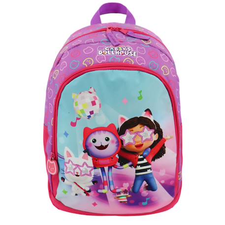Sac à dos enfant fille gabby et la maison magique ambiance disco 38 cm Blanc / rose / foncé 3 - vertbaudet enfant 