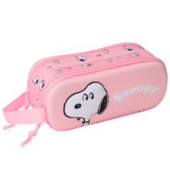 Trousse snoopy tête 3d motif peanuts 2 compartiments  - vertbaudet enfant