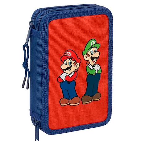Garçon-Accessoires-Cartable, trousse-Trousse garnie super mario "mamma mia" 20 cm - 3 cpt
