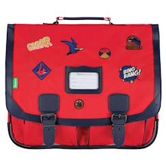 Cartable mae 41 cm 2 compartiments bandes réfléchissantes polyester recyclé  - vertbaudet enfant