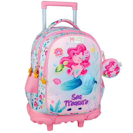 Garçon-Accessoires-Cartable, trousse-Sac à dos à roulettes must sirène trésor 45 cm trolley