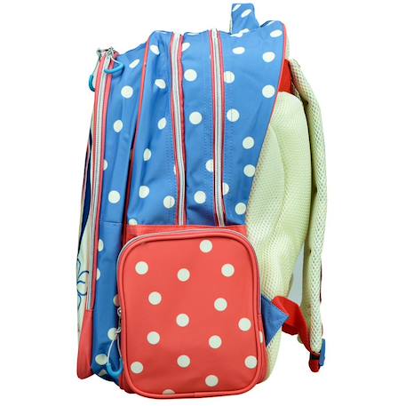 Sac à dos scolaire minnie motif fleurs en synthétique Blanc / rose / bleu 4 - vertbaudet enfant 