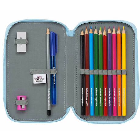 Trousse à fermeture zippée 2 compartiments 19 cm na! Na! Bleu 2 - vertbaudet enfant 