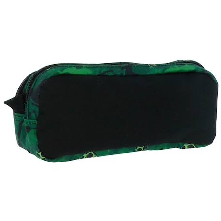 Trousse garçon rectangulaire rembourrée polyester double compartiment must Vert / prune 2 - vertbaudet enfant 