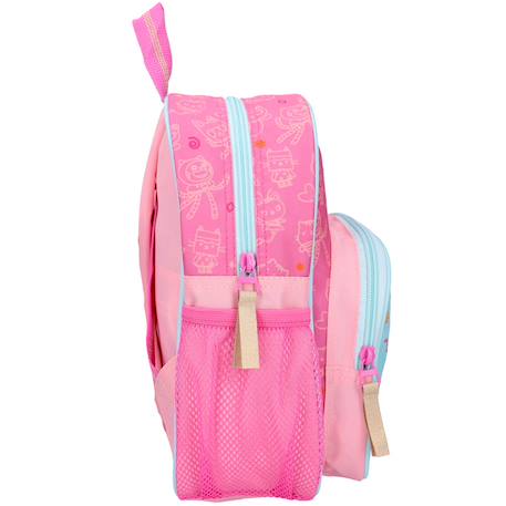 Sac à dos maternelle 29 cm gabbys dollhouse zippé 2 poches Blanc / rose / clair 2 - vertbaudet enfant 