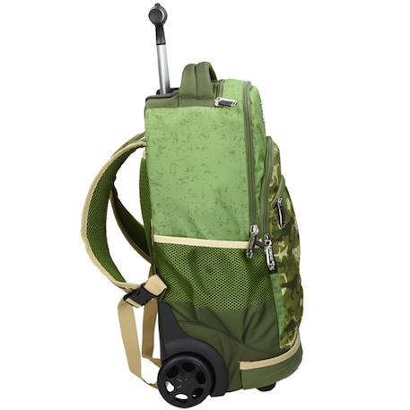 Sac à dos trolley imprimé camouflage dinosaure 45 cm Vert 3 - vertbaudet enfant 