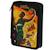 Trousse garçon double zippée rembourrée imprimé basketball must slam dunk Noir / orange 1 - vertbaudet enfant 