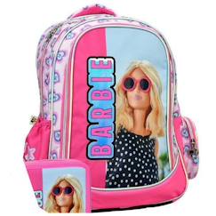 Sac à dos barbie en tissu synthétique brillant à motif cœur  - vertbaudet enfant