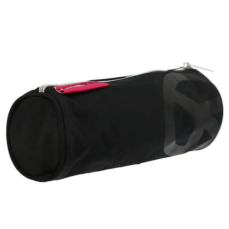 Trousse ronde école cmp love - fermeture zippée 22 cm Noir / rose / clair 2 - vertbaudet enfant 