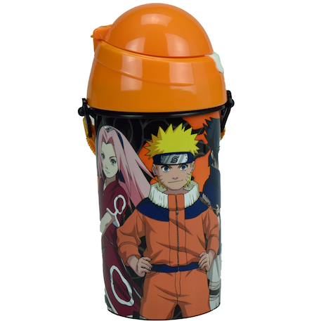 Bouteille en pvc naruto shippuden à sangle amovible 500 ml Orange 1 - vertbaudet enfant 