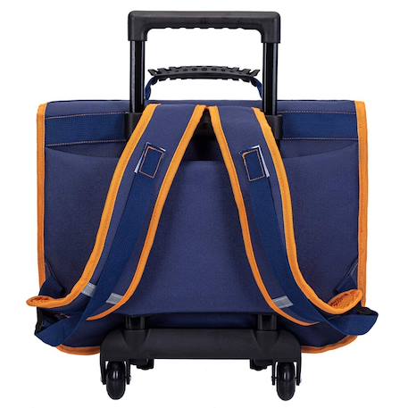 Cartable trolley naruto shippuden avec 2 compartiments 41 cm Bleu / orange / noir 3 - vertbaudet enfant 