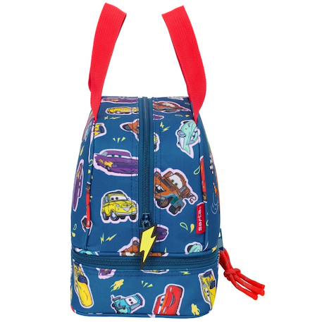 Sac goûter cars racing 20 cm - sac déjeuner Multicolore 2 - vertbaudet enfant 
