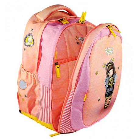 Sac à dos fille 2-en-1 à motif 44 cm Bleu / violet+Pêche+Rose/multicolore 7 - vertbaudet enfant 