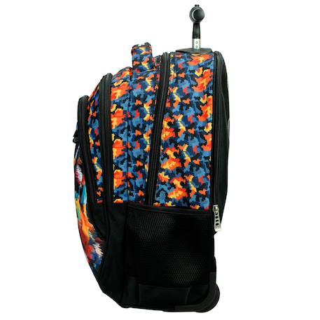 Sac à dos à roulettes garçon no fear loup colors 48 cm - trolley scolaire Multicolore 3 - vertbaudet enfant 