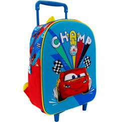 Sac à roulettes maternelle cars champion 30 cm - trolley scolaire  - vertbaudet enfant
