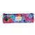 Trousse cylindrique textile imprimé floral Bleu marine/orange fluo 2 - vertbaudet enfant 