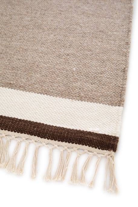 Tapis en laine et coton elegance Beige sable+Bleu naturel 3 - vertbaudet enfant 