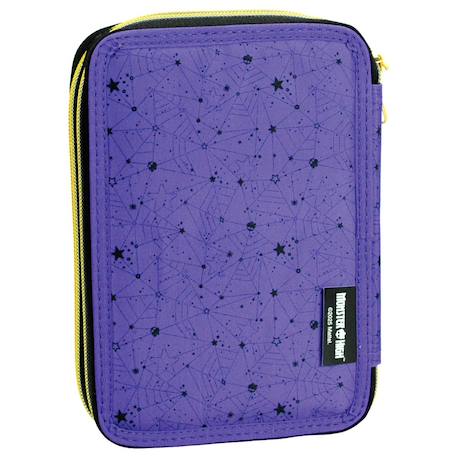 Trousse fille double zippée en tissu avec set décriture monster high Bleu / violet / gris 2 - vertbaudet enfant 