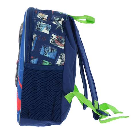 Sac à dos maternelle garçon t?rex 3d en matériaux résistants Bleu marine/orange fluo 3 - vertbaudet enfant 