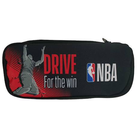 Garçon-Accessoires-Cartable, trousse-Trousse à zip nba noire 23 cm à 2 compartiments