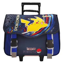 Cartable à roulettes garçon polyester team pikachu pokemon  - vertbaudet enfant