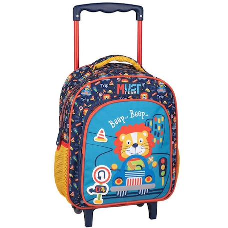 Sac à dos garçon avec roulettes pour la maternelle lion beep 31 cm  - vertbaudet enfant