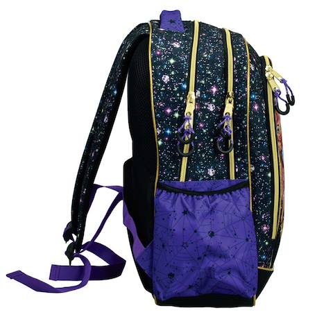 Sac à dos scolaire fille imprimé galaxie 2 compartiments monster high Noir / violet / bleu 2 - vertbaudet enfant 