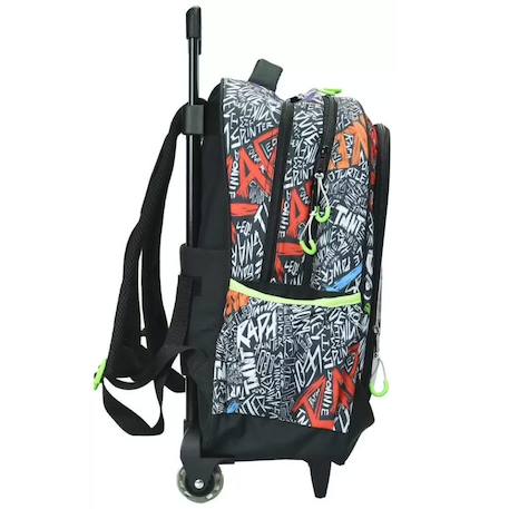 Sac à dos à roulettes tortues ninja teenage mutant ninja turtles – 46 cm, a4 tortues ninja Noir / orange / clair 2 - vertbaudet enfant 