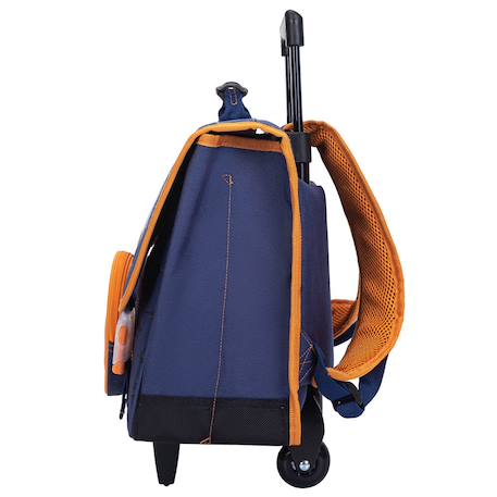 Cartable trolley naruto shippuden avec 2 compartiments 41 cm Bleu / orange / noir 2 - vertbaudet enfant 