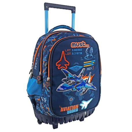 Garçon-Sac à dos trolley garçon 3 compartiments aviation order 45 cm