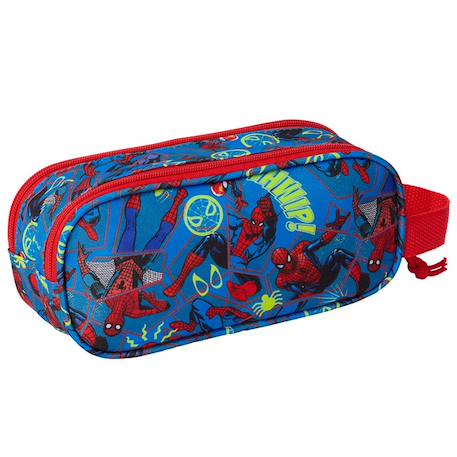 Trousse double safta spider-man 3d en polyester Bleu / rouge 2 - vertbaudet enfant 