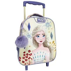 Sac à dos trolley la reine des neiges 27 x 10 x 31 cm 2 compartiments must  - vertbaudet enfant