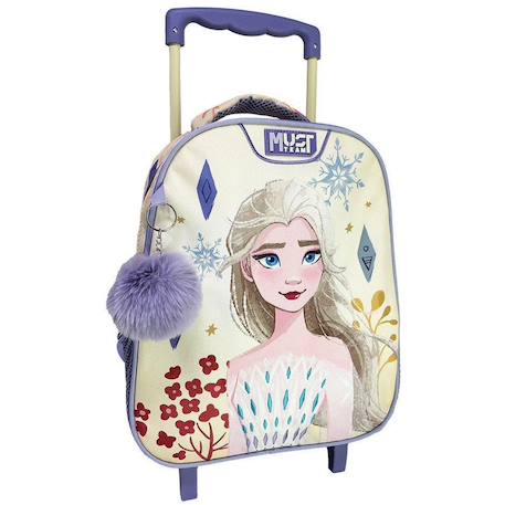 Sac à dos trolley la reine des neiges 27 x 10 x 31 cm 2 compartiments must Blanc / violet / clair / blanc 1 - vertbaudet enfant 