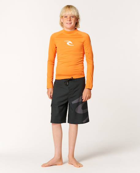 T-shirt anti-uv waves upf manches longues enfant Light navy+Vitamin c 10 - vertbaudet enfant 