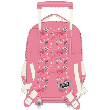 Sac à dos fille chariot primaire must team pretty girl 3 compartiments 30 l Blanc / rose / clair 2 - vertbaudet enfant 