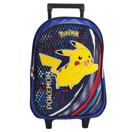 Sac à roulettes team pikachu pokémon 42 cm Bleu / jaune / blanc 2 - vertbaudet enfant 