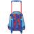 Trolley maternelle spiderman imprimé textile avec poignée télescopique Noir / magenta 2 - vertbaudet enfant 