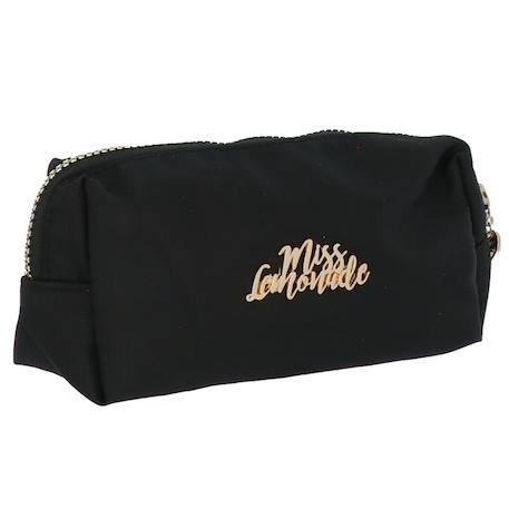 Trousse rectangulaire miss limonade motif chat pailleté 22 cm Noir / doré 3 - vertbaudet enfant 