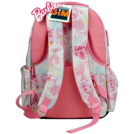 Sac à dos scolaire barbie imprimé living the dream 43 cm Blanc / rose / bleu 3 - vertbaudet enfant 