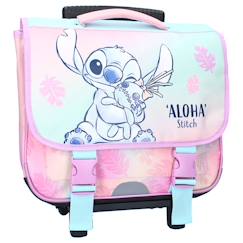 Cartable à roulettes fille motif tropical et stitch en polyester lilo et stitch  - vertbaudet enfant