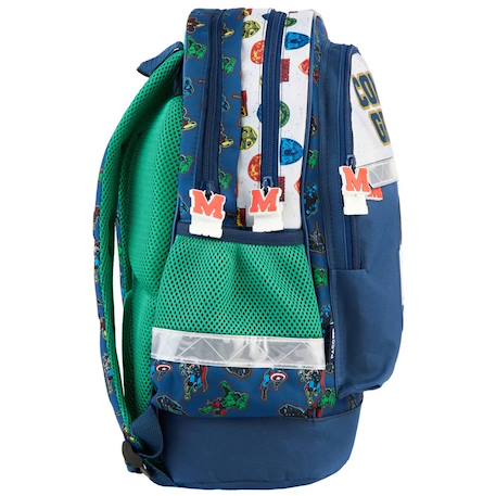 Sac à dos garçon solaire marvel comics group à 2 compartiments 41 cm Bleu / vert / gris 3 - vertbaudet enfant 