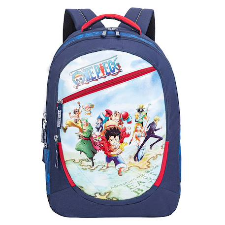 Sac à dos one piece 3 compartiments 1 poche avant 23 l - la plume dorée Bleu 2 - vertbaudet enfant 